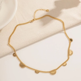 Vintage Y2K Sun Tassel Necklace 