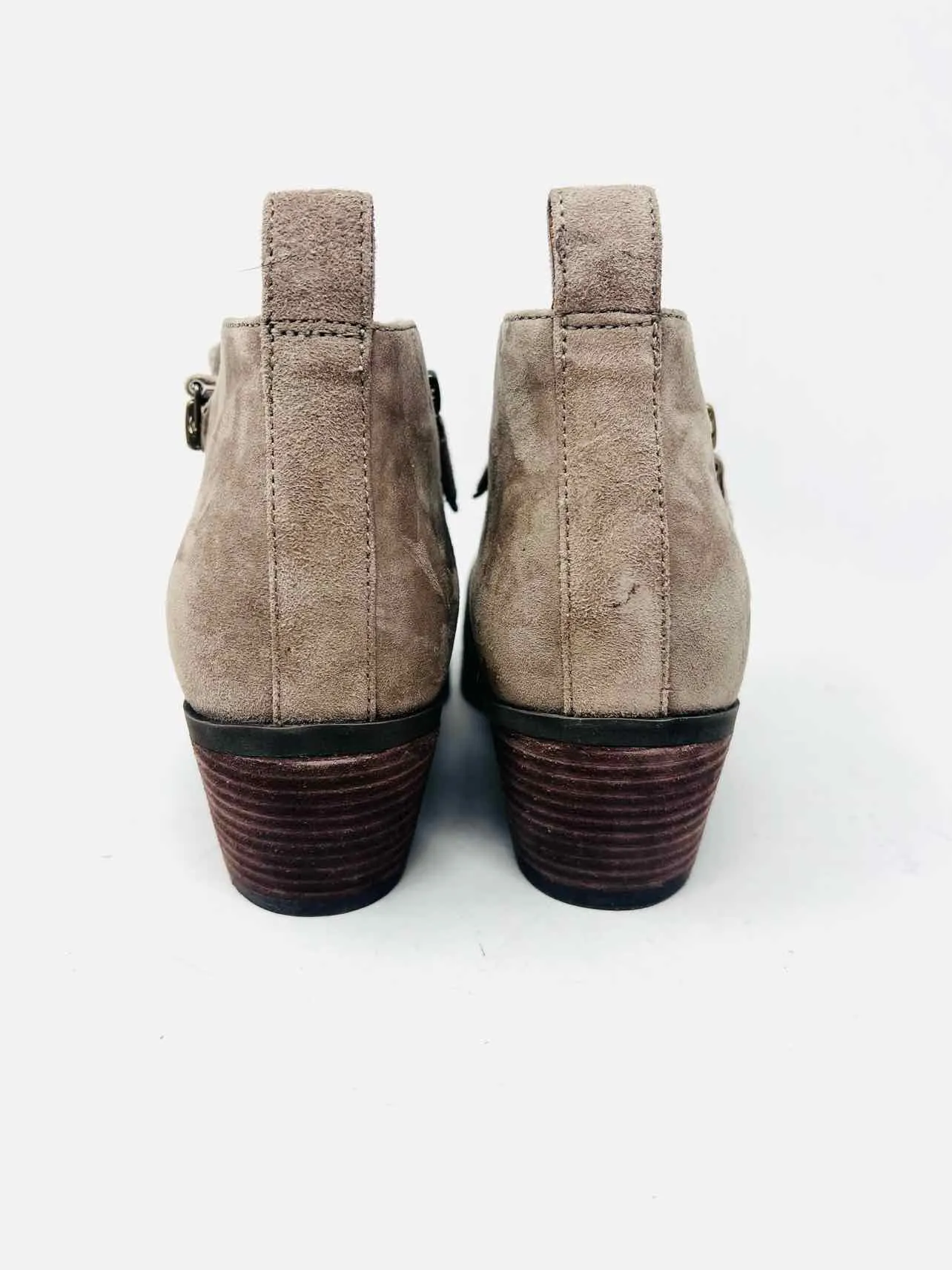 Vionic Größe 8 Taubengraue Reißverschluss-Suede-Stiefeletten