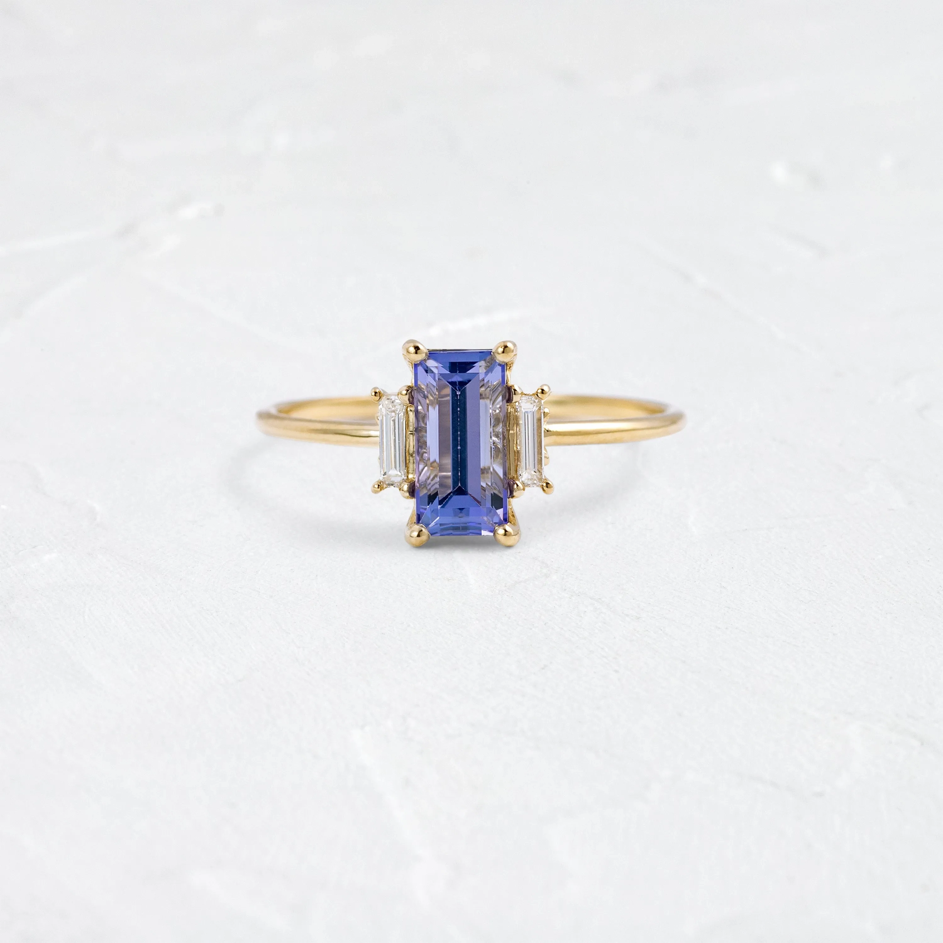Vitrine Ring, Light Blue Tanzanite