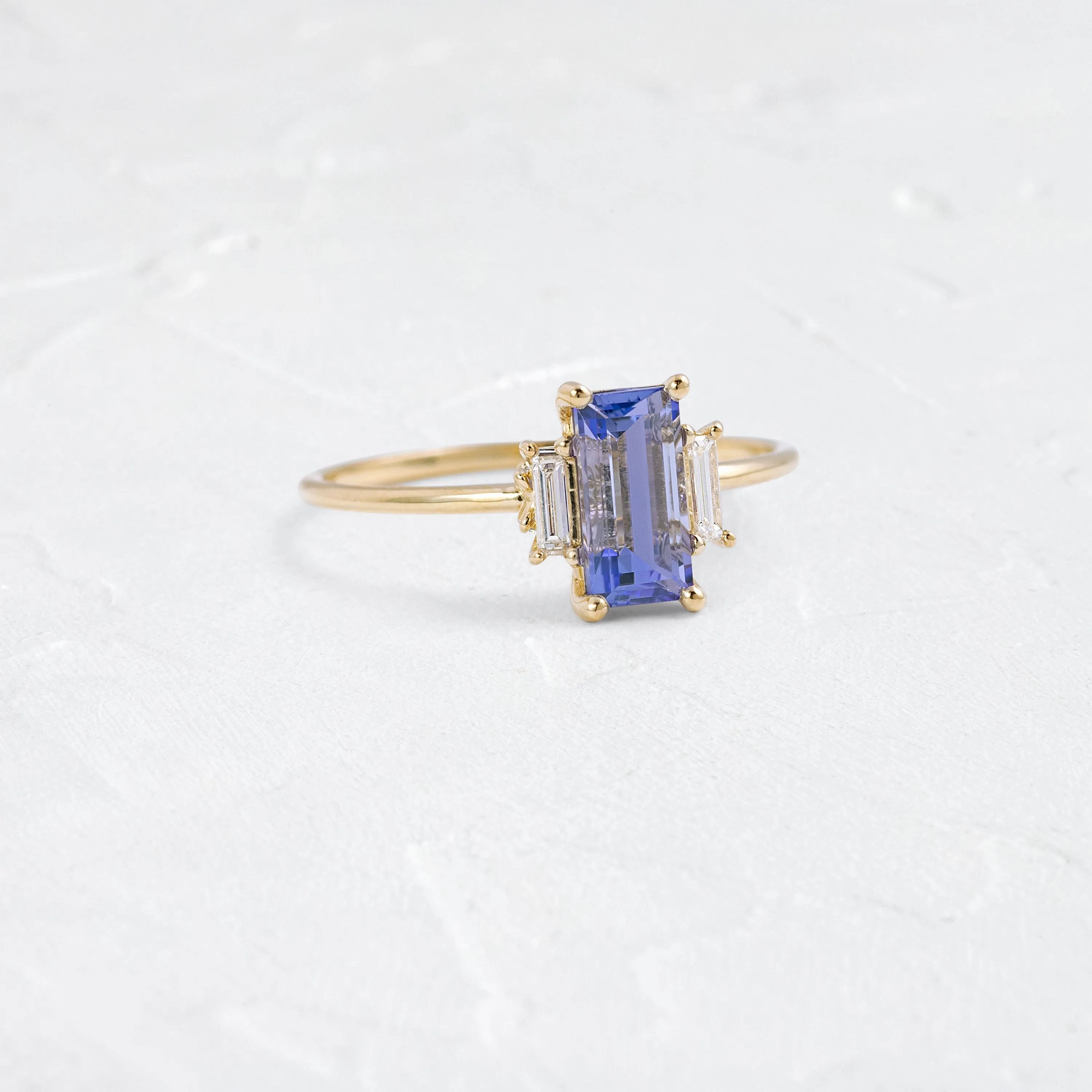 Vitrine Ring, Light Blue Tanzanite