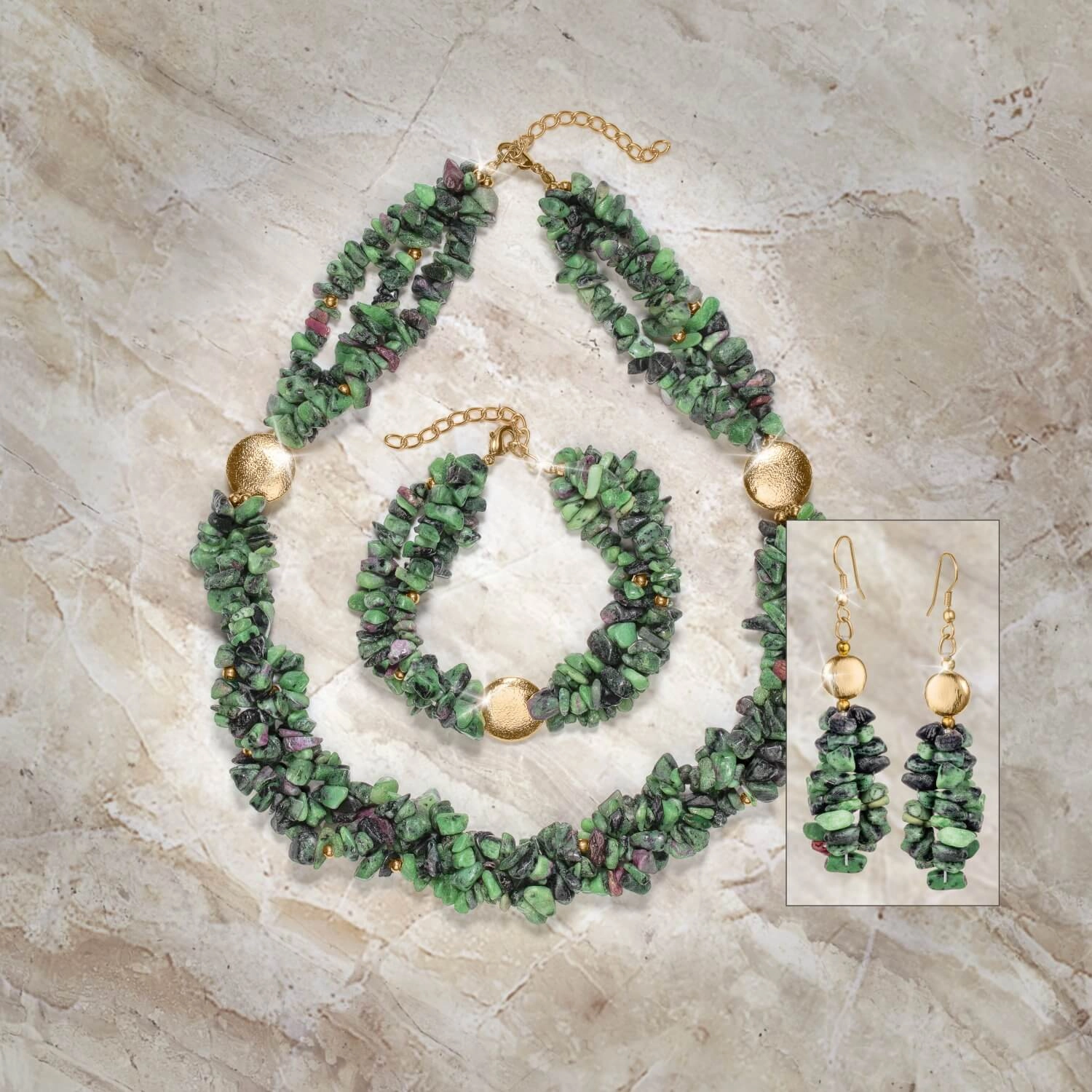 Vivacious Ruby - Zoisite Bracelet