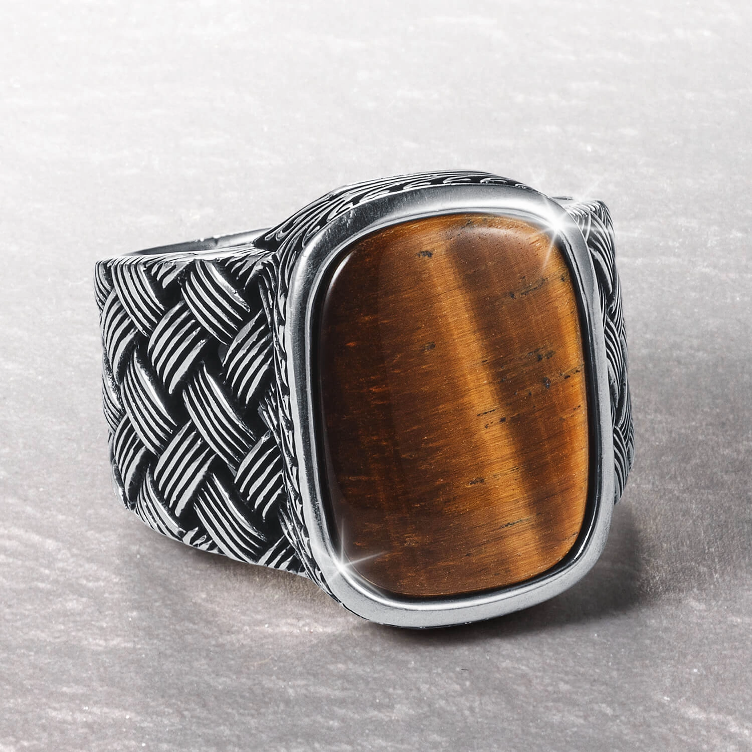 Warrior Tiger's Eye Men's Ring