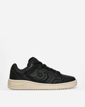 Weapon Leder-Sneakers Schwarz / Natur Elfenbein