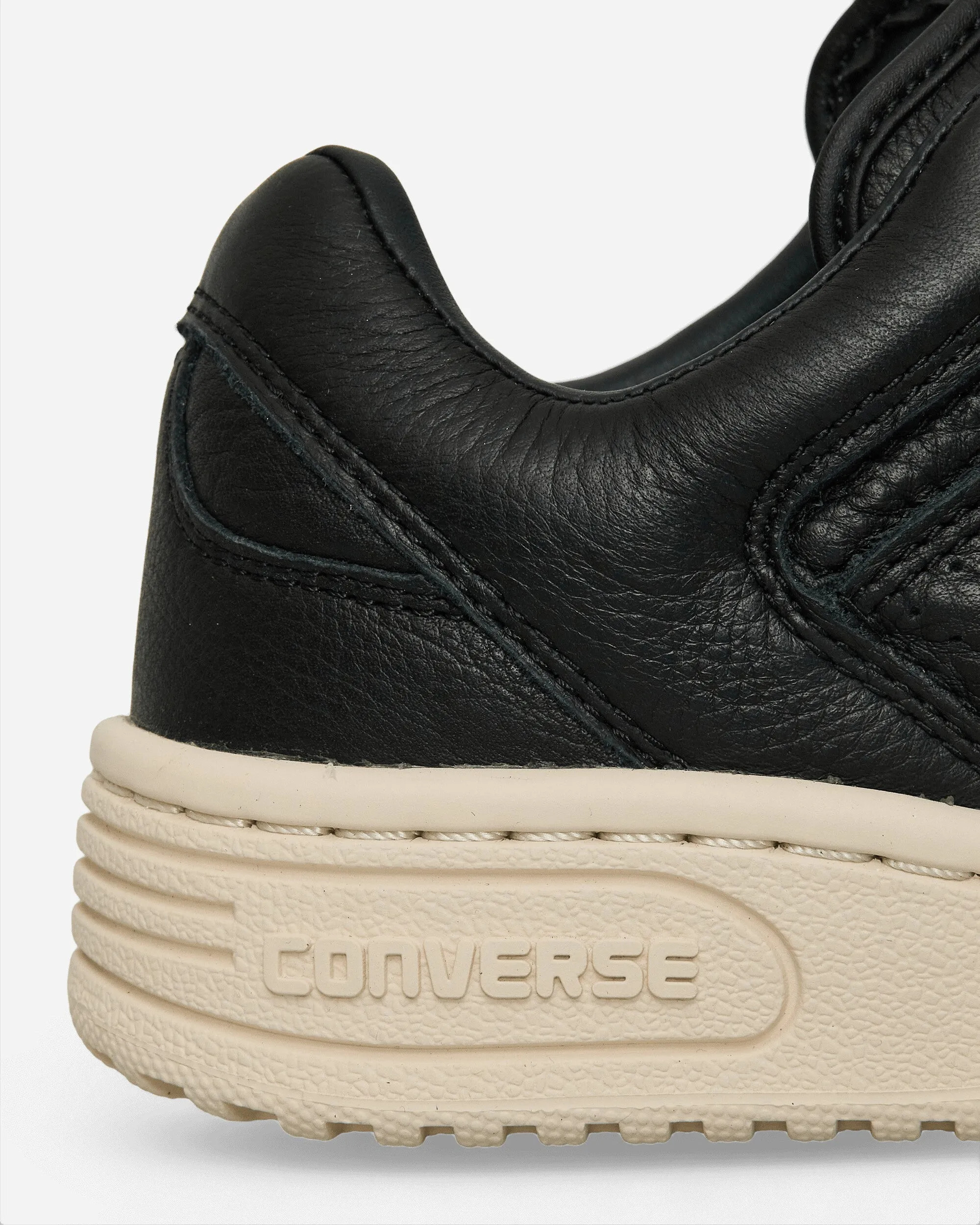 Weapon Leder-Sneakers Schwarz / Natur Elfenbein