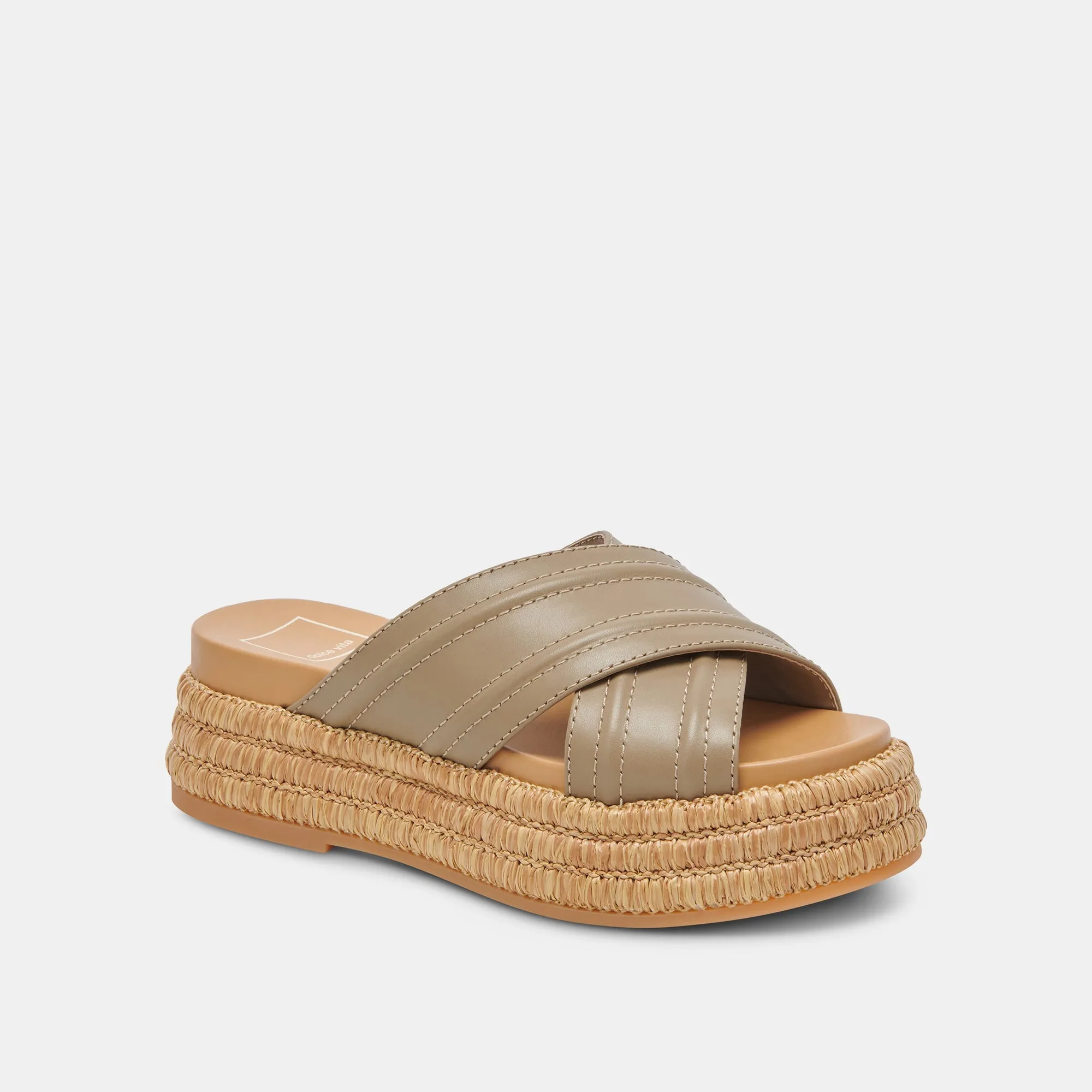 WESLEE SANDALEN OLIV LEDER