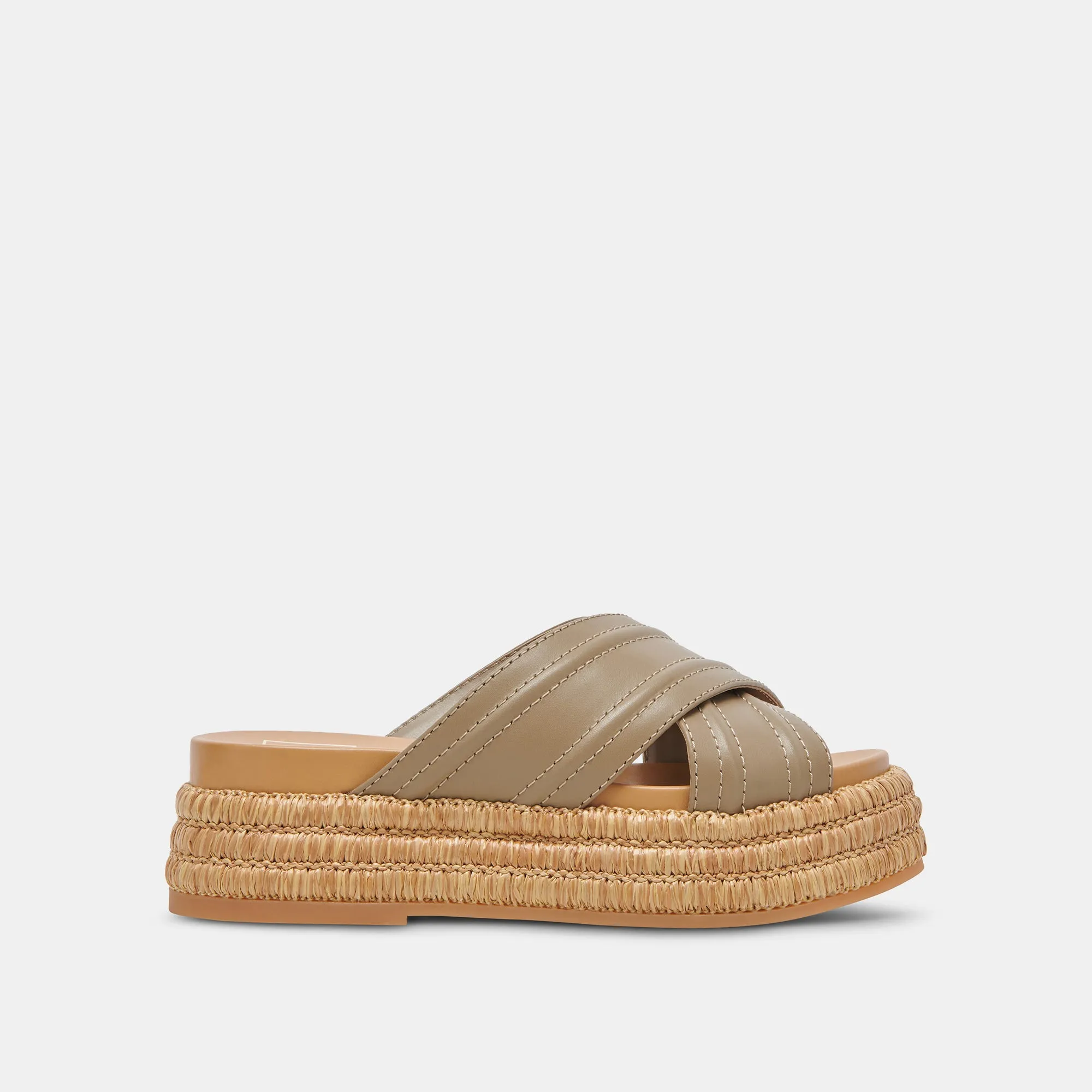 WESLEE SANDALEN OLIV LEDER