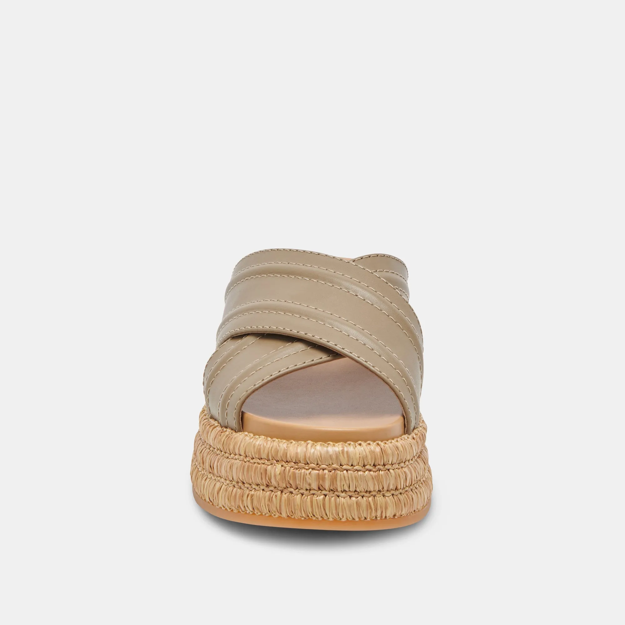 WESLEE SANDALEN OLIV LEDER