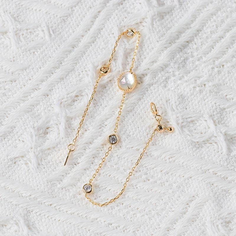 White Butterfly Shell Bubble Bracelet
