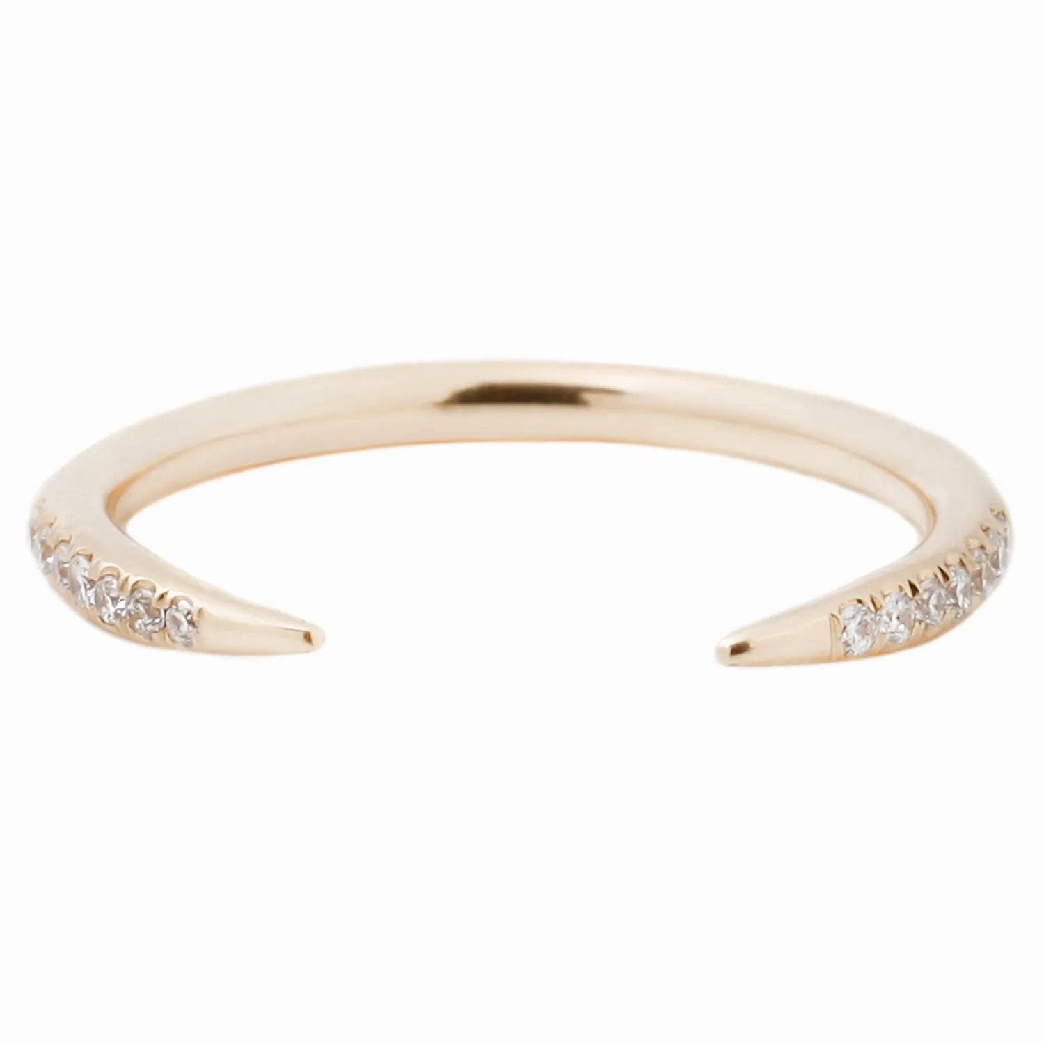White Diamond Open Slice Ring