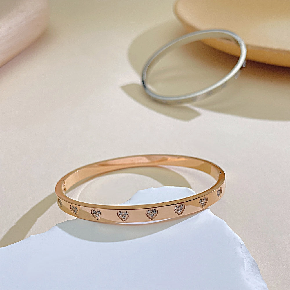 Women's bangle bracelet - rose