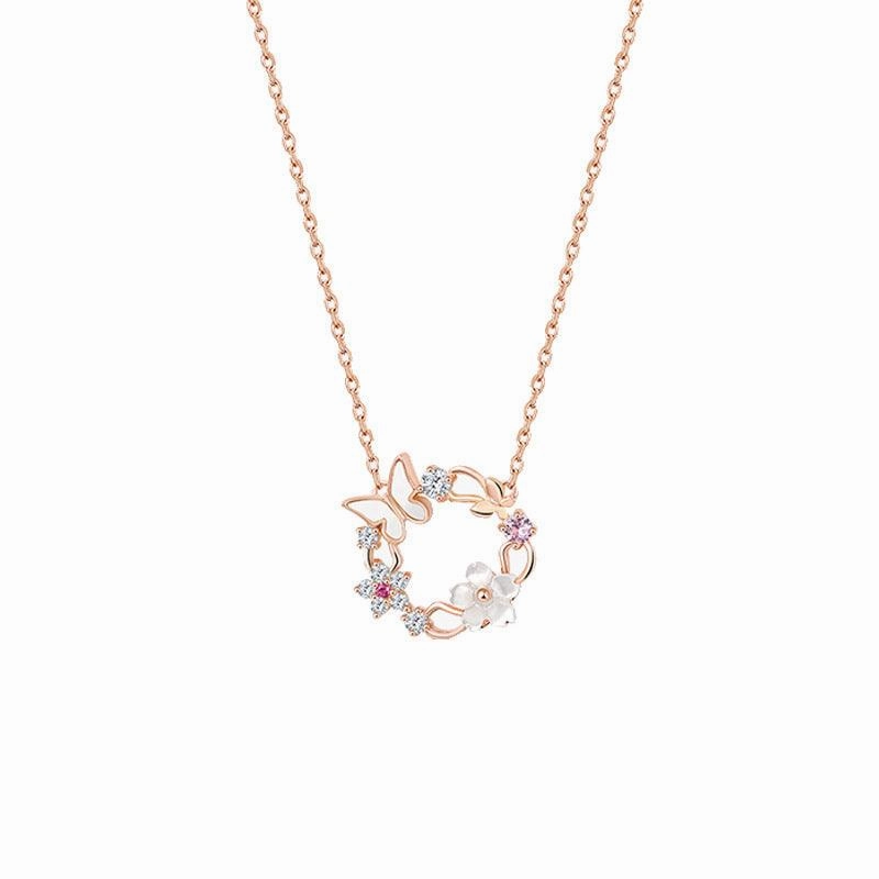 Women's Butterfly Sterling Silver Necklace