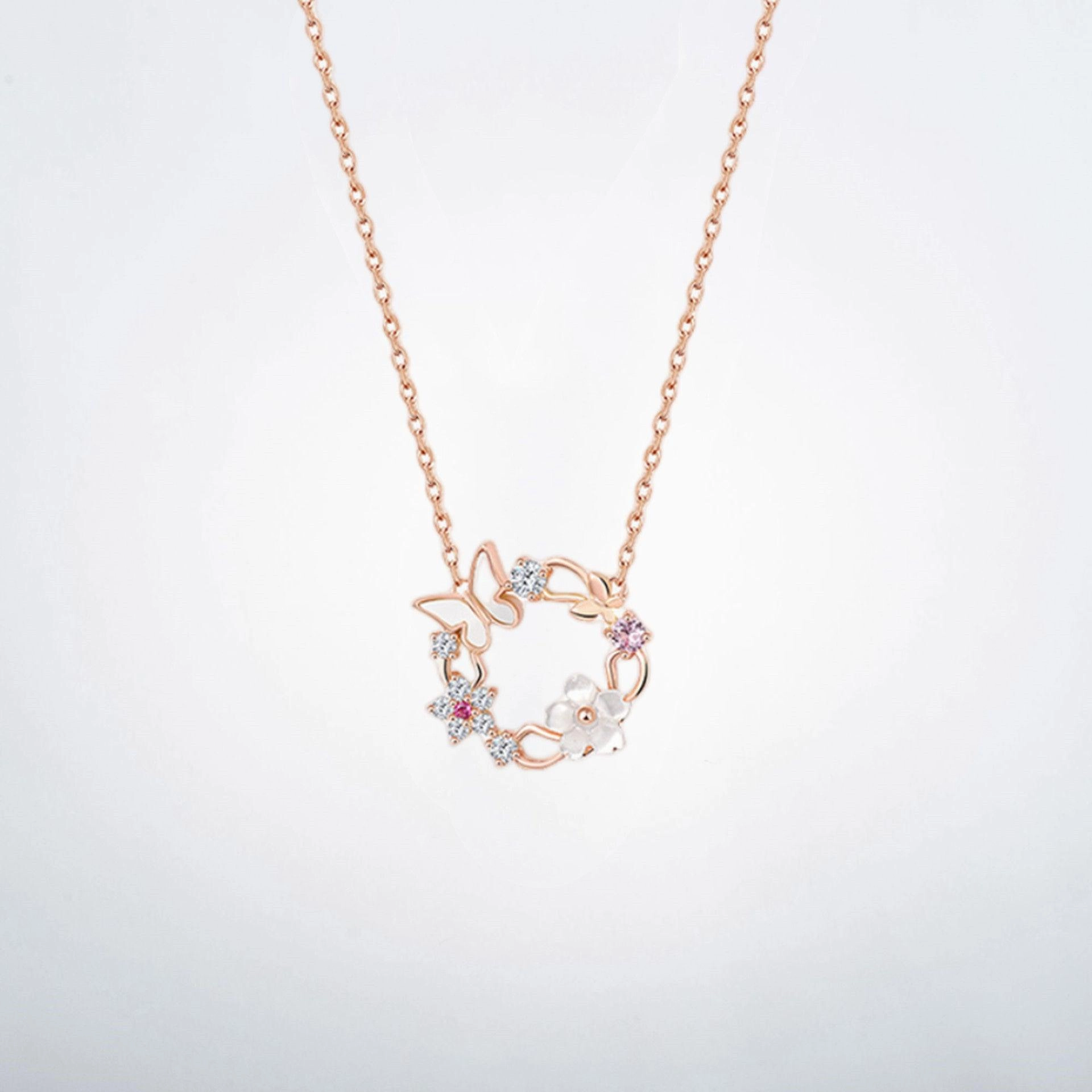 Women's Butterfly Sterling Silver Necklace