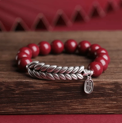 Women's Cinnabar Silver Ear Double Loop Bracelet