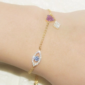 Women's Diamond Eyes Love Hand Ornaments 