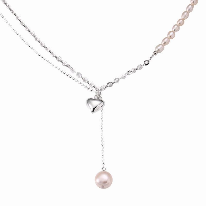 Women's Fashion Asymmetric Pearl Pendant Necklace