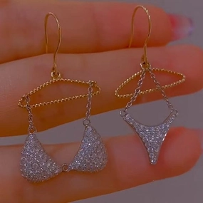 Women's Fashion Bikini Shaped Dangle Earrings 