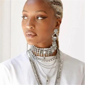 Women's Fashion Glittering Rhinestone Zirconia Collar 