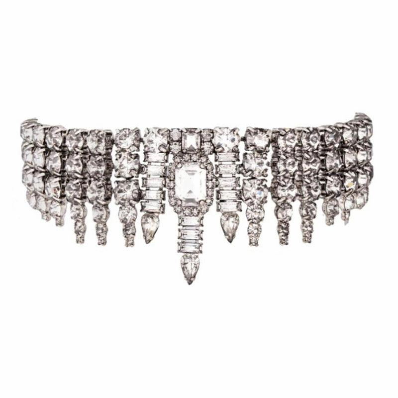 Women's Fashion Glittering Rhinestone Zirconia Collar