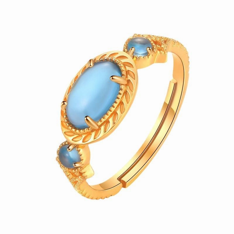 Women's Fashion Personality Vintage Topaz Ring