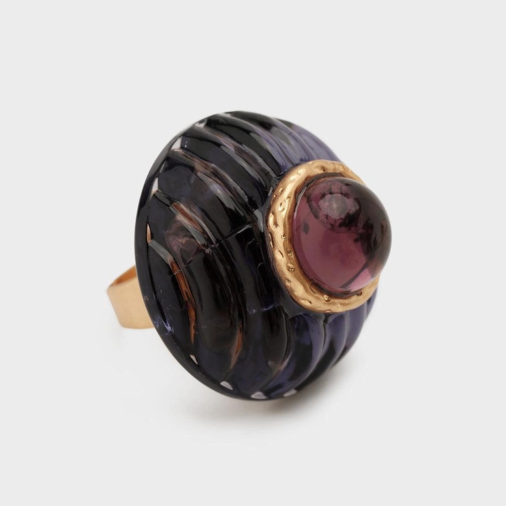 Women's Fashion Simple Clashing Color Lucite Ring