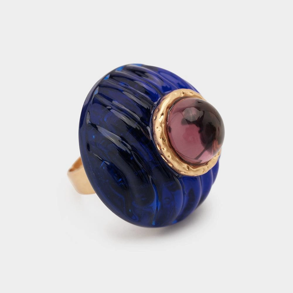 Women's Fashion Simple Clashing Color Lucite Ring