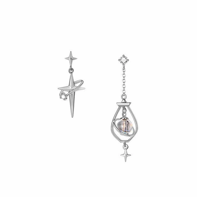 Women's Fashion Simple Niche Long Silver Pin Earrings
