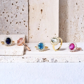 Women's Fashion Simple Ring Inlaid With Gem 