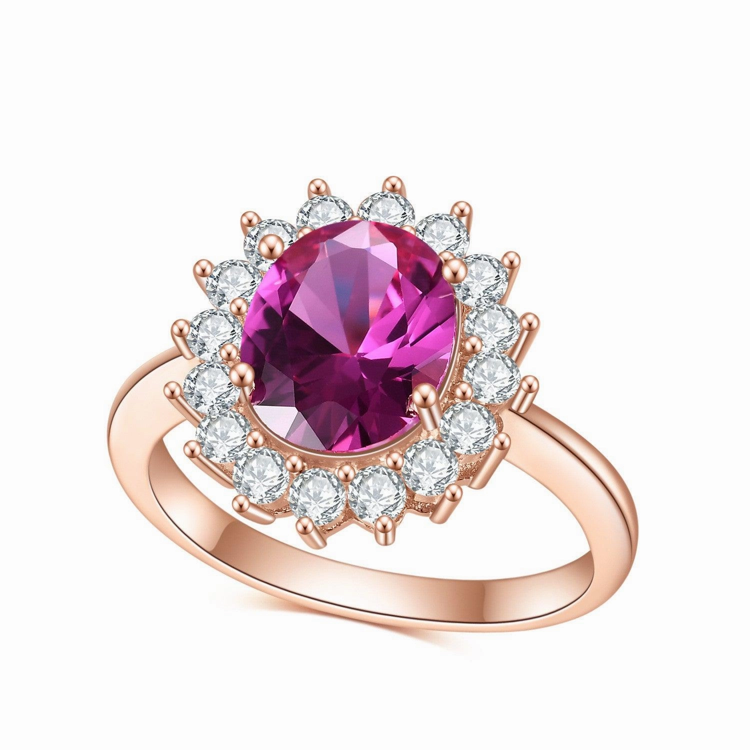 Women's Fashion Simple Ring Inlaid With Gem