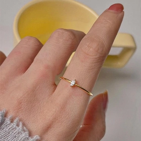 Women's Fashion Simple Sterling Silver Ring 