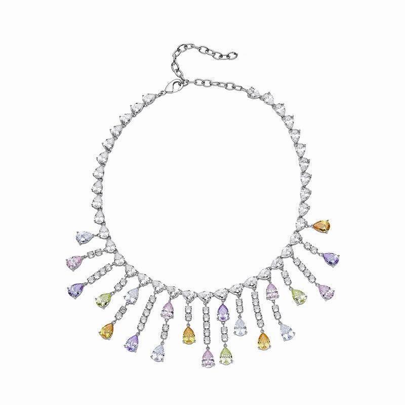 Women's Fashion Simple Water Drop Tassel Necklace