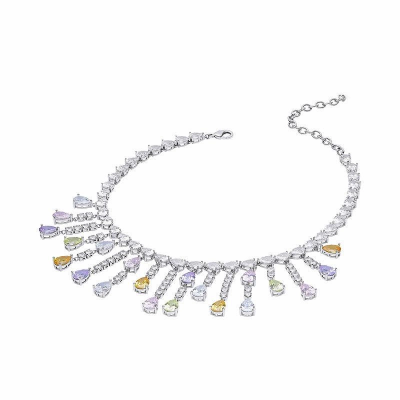 Women's Fashion Simple Water Drop Tassel Necklace