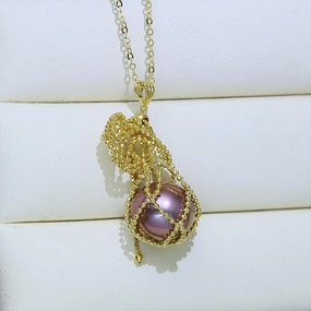 Women's Fashion Sterling Silver Fortune Bag Money Bag Pendant Necklace 