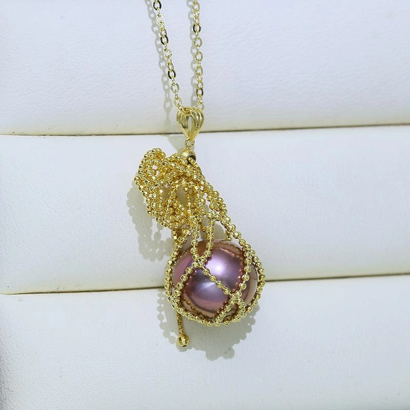 Women's Fashion Sterling Silver Fortune Bag Money Bag Pendant Necklace 