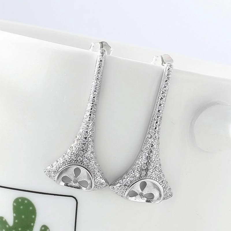 Women's Fashion Sterling Silver Natural Pearl Earrings 