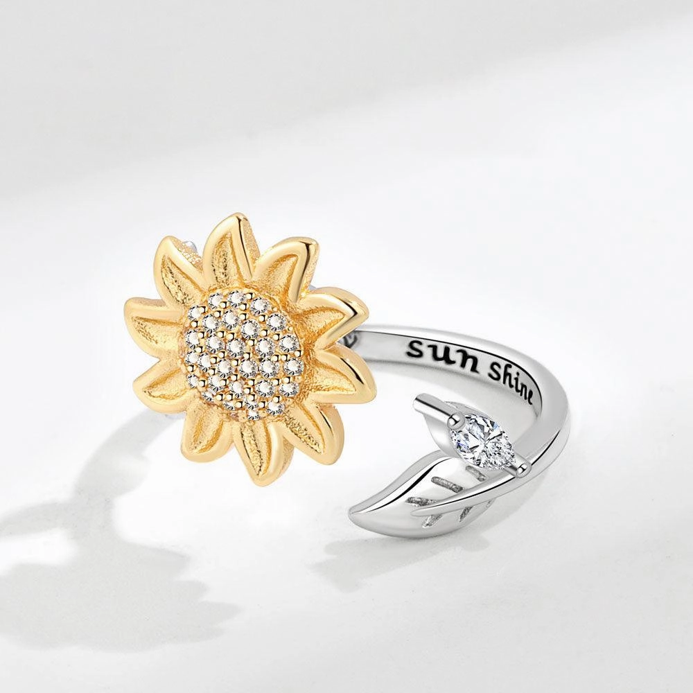 Women's Fashion Sterling Silver Swivel Ring