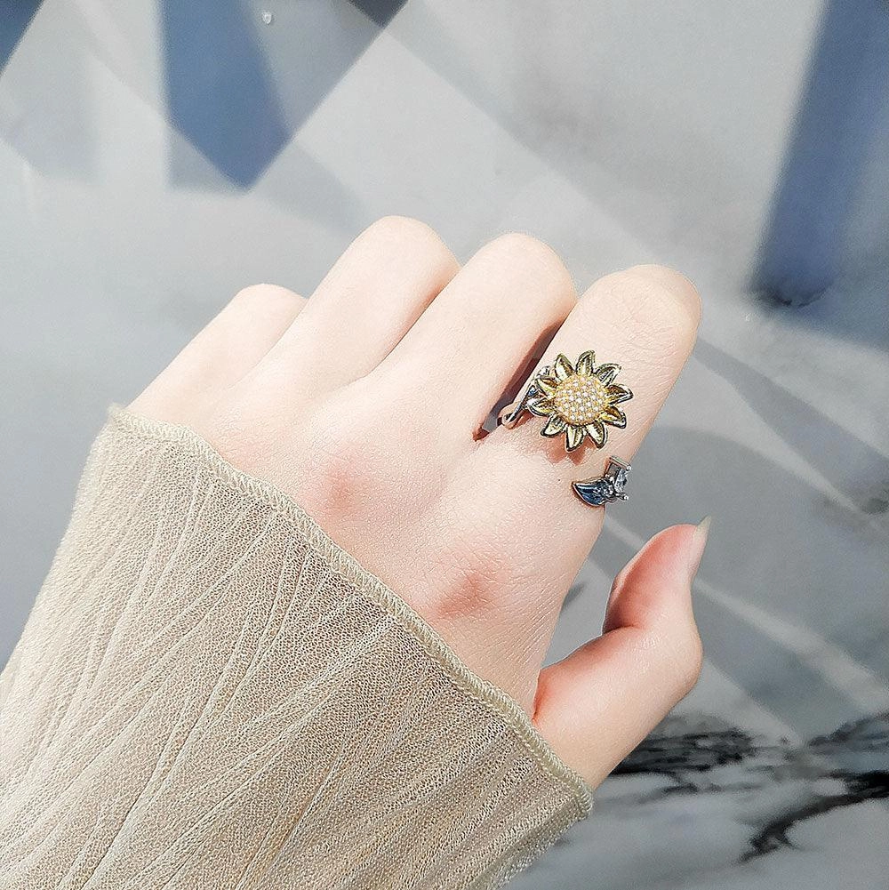 Women's Fashion Sterling Silver Swivel Ring 
