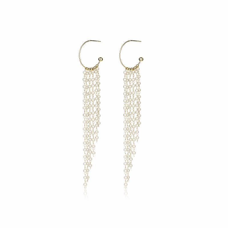 Women's Fashion Tassel Pearl Earrings
