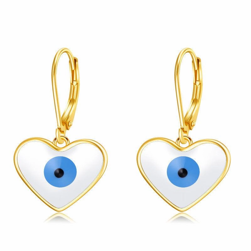 Women's Fashionable Heart Shaped Sterling Silver Earrings