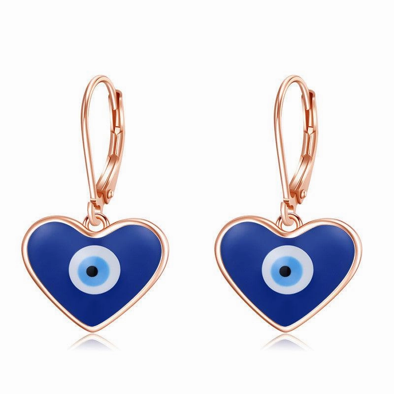 Women's Fashionable Heart Shaped Sterling Silver Earrings