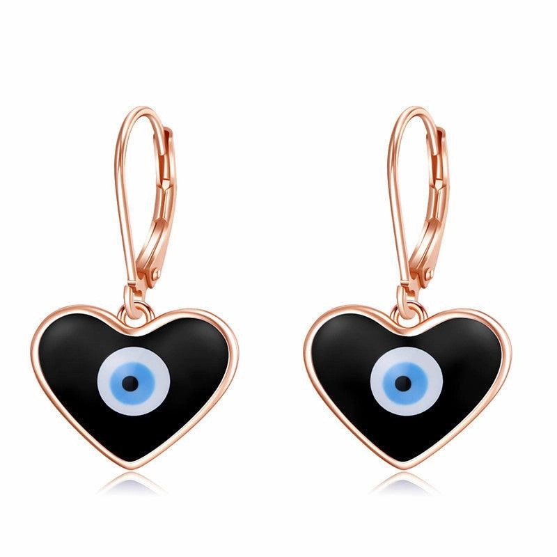 Women's Fashionable Heart Shaped Sterling Silver Earrings