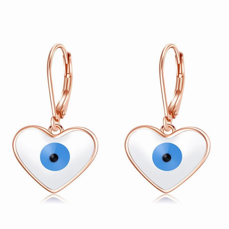 Women's Fashionable Heart Shaped Sterling Silver Earrings