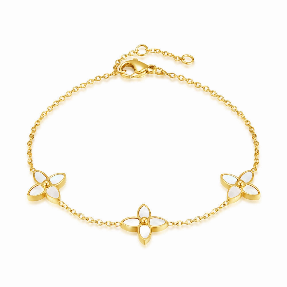 Women's fleur bracelet - gold hand-chain-bracelet  