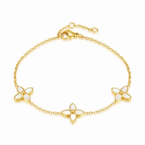 Women's fleur bracelet - gold hand-chain-bracelet  