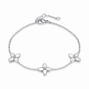 Women's fleur bracelet - silver hand-chain-bracelet  