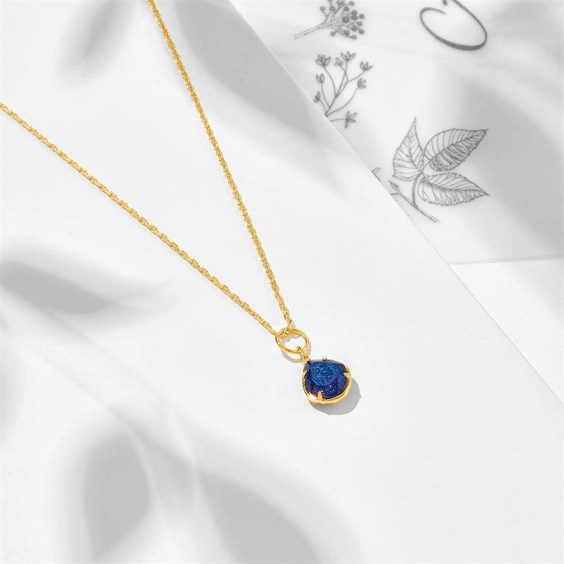 Women's Inlaid Natural Sandstone Pendant