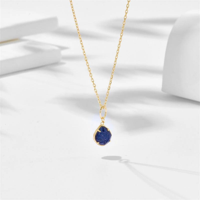 Women's Inlaid Natural Sandstone Pendant 