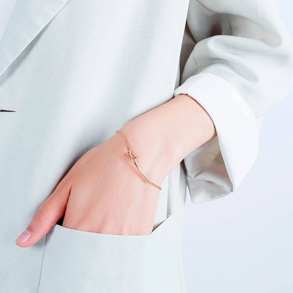 Women's knot bracelet - rose