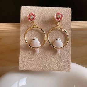 Women's Love Small Animal Earrings 