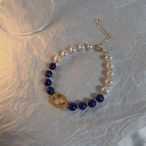 Women's Natural Crystal Pearl Bracelet 