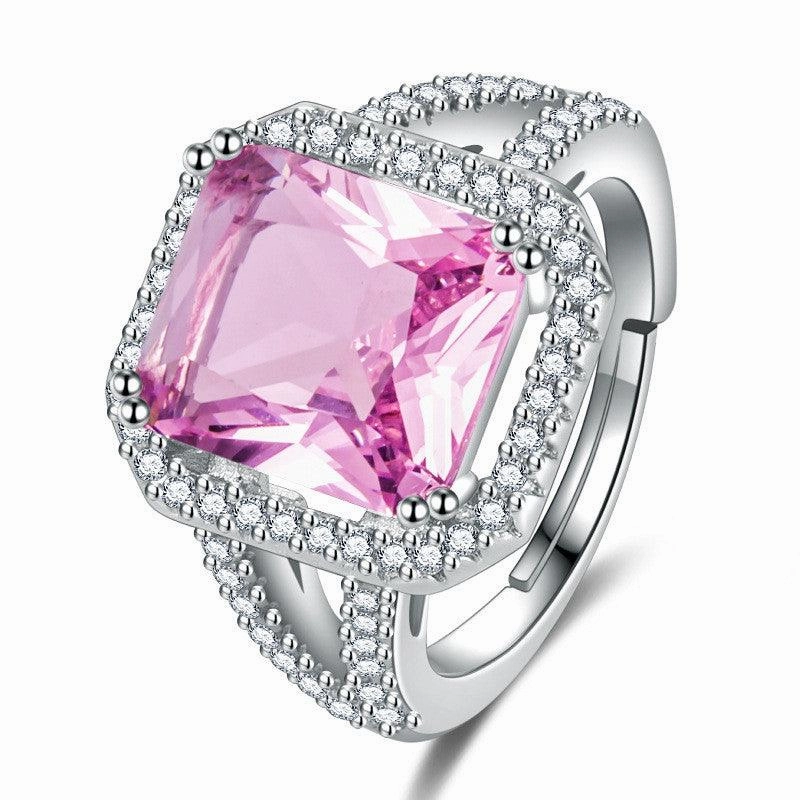 Women's Ocean Heart Love Crystal Ring